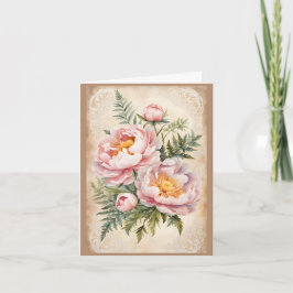 Cartes Pour Fêtes Annuelles Aquarelle Peonies Valentine