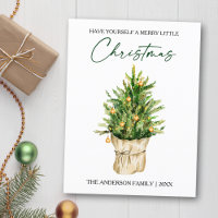 Aquarelle Pine Arbre Calligraphie Encre Holiday