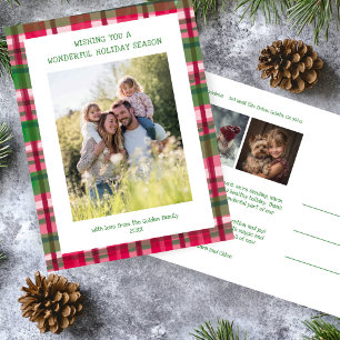 Cartes Pour Fêtes Annuelles Aquarelle Plantée artisanale Noël personnalisé 3 p