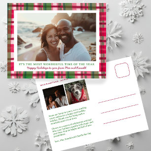 Cartes Pour Fêtes Annuelles Aquarelle Plantée artisanale Noël personnalisé 3 p