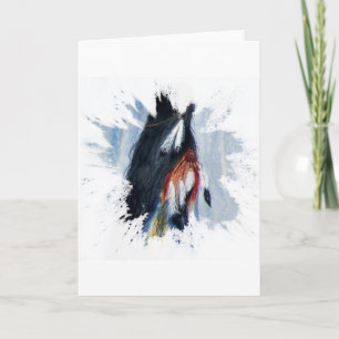 Cartes Pour Fêtes Annuelles Aquarelle Plumes d'aigle