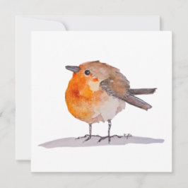 Cartes Pour Fêtes Annuelles Aquarelle Robin Anglais