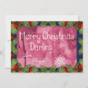 Cartes Pour Fêtes Annuelles Aquarelle romantique Joyeux Noël