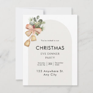 Cartes Pour Fêtes Annuelles Aquarelle Soirée esthétique de Noël