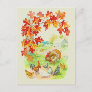 Cartes Pour Fêtes Annuelles Aquarelle Thanksgiving