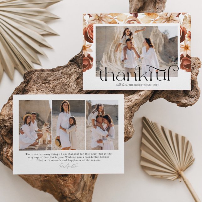 Cartes Pour Fêtes Annuelles Aquarelle Thanksgiving Photo (Créateur téléchargé)