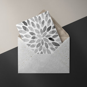 Cartes Pour Fêtes Annuelles Aquarelle traits de brosse noir et blanc