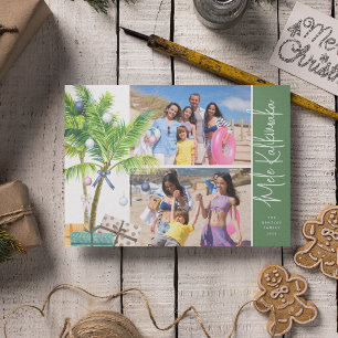 Cartes Pour Fêtes Annuelles Aquarelle Tropicale Mele Kalikimaka 2 Photo