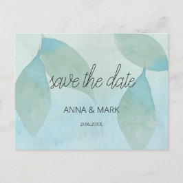 Cartes Pour Fêtes Annuelles Aquarelle vert bleu océan transparent Original