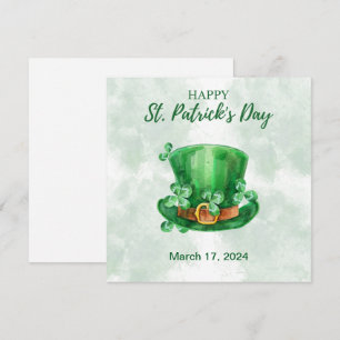 Cartes Pour Fêtes Annuelles Aquarelle verte Saint Patrick's Day