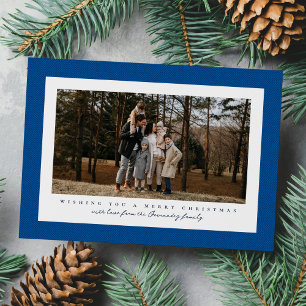 Cartes Pour Fêtes Annuelles Araignée classique cadre tweeté simple photo bleue