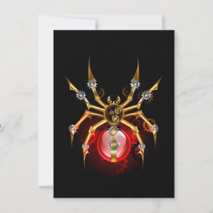 Cartes Pour Fêtes Annuelles Araignée en vapeur noire