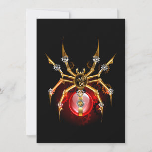 Cartes Pour Fêtes Annuelles Araignée en vapeur noire