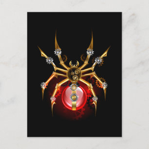 Cartes Pour Fêtes Annuelles Araignée en vapeur noire