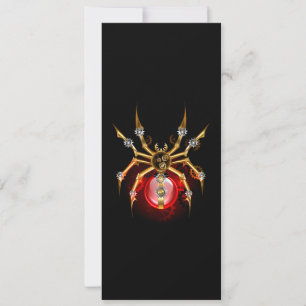 Cartes Pour Fêtes Annuelles Araignée en vapeur noire