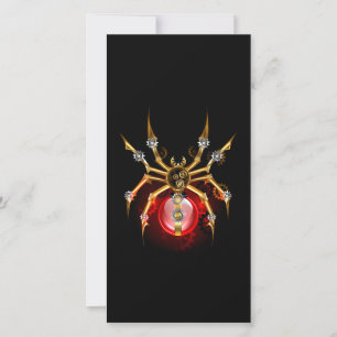 Cartes Pour Fêtes Annuelles Araignée en vapeur noire