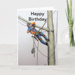 Cartes Pour Fêtes Annuelles Arborist tree surgeon christmas card card