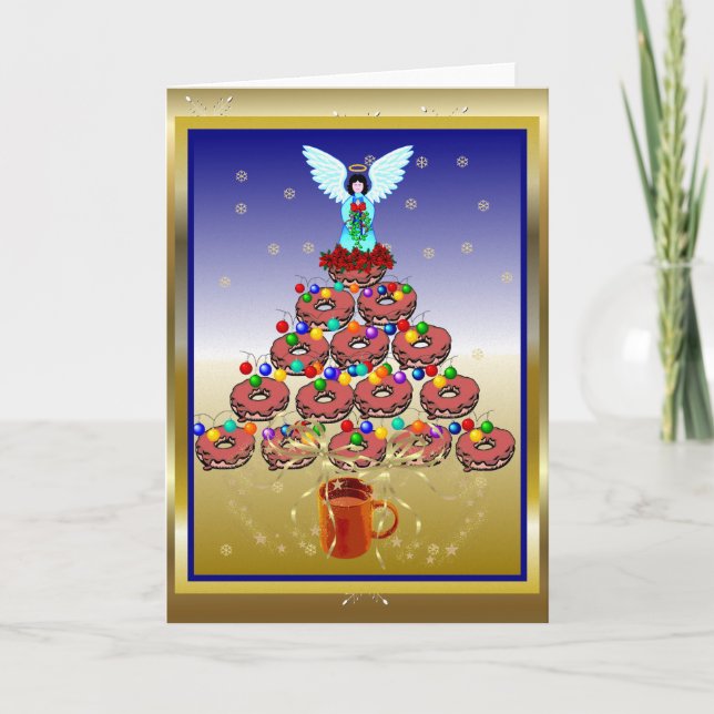 Cartes Pour Fêtes Annuelles Arbre à Donut (Devant)