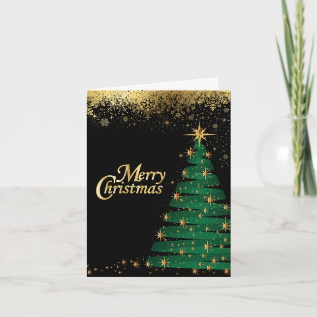 Cartes Pour Fêtes Annuelles Arbre à étincelles de Noël (Devant)