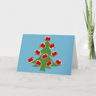 Cartes Pour Fêtes Annuelles Arbre à viande de vacances