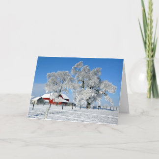 Cartes Pour Fêtes Annuelles Arbre amish de glace de ferme