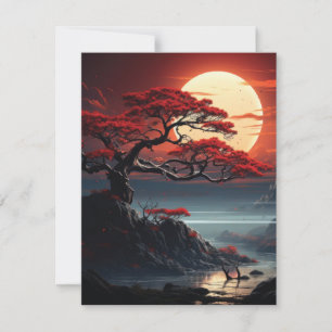 Cartes Pour Fêtes Annuelles Arbre bonsaï