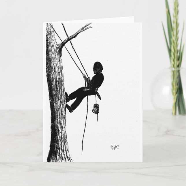 Cartes Pour Fêtes Annuelles Arbre chirurgien Arboriste Noël cadeau cadeau cade (Devant)