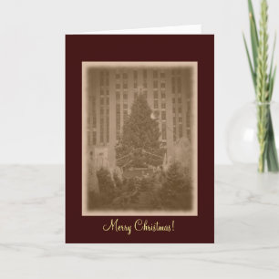Cartes Pour Fêtes Annuelles Arbre-Cru central de Rockefeller de Joyeux Noël