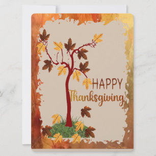 Cartes Pour Fêtes Annuelles Arbre d'automne