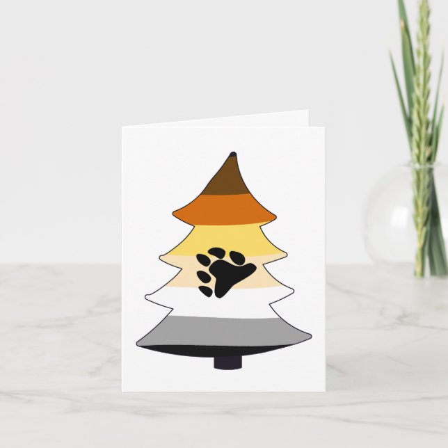 Cartes Pour Fêtes Annuelles Arbre de Fête de la Fierté de l'Ours (Devant)