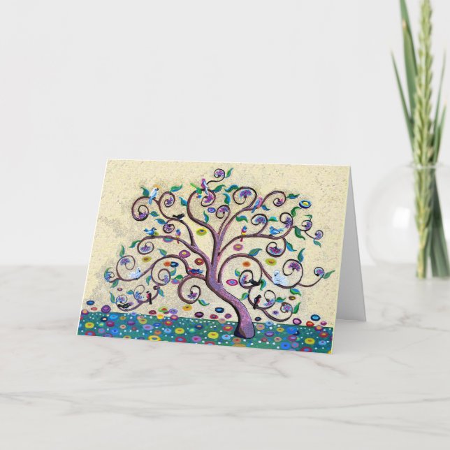 Cartes Pour Fêtes Annuelles Arbre de Joyeux Noël de la vie (Devant)