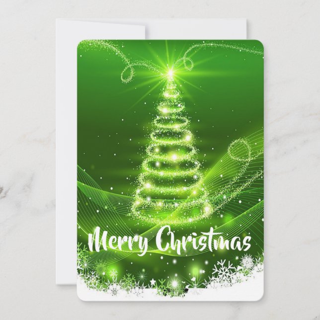 Cartes Pour Fêtes Annuelles Arbre de Noël (Devant)