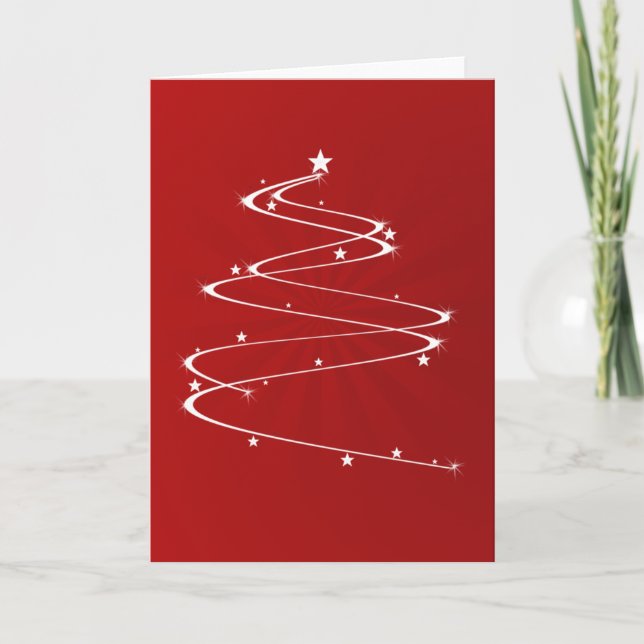 Cartes Pour Fêtes Annuelles Arbre de Noël (Devant)