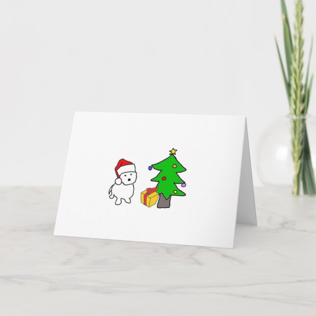 Cartes Pour Fêtes Annuelles Arbre de Noël (Devant)