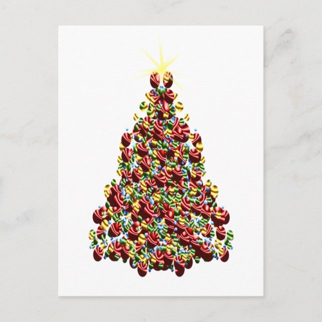 Cartes Pour Fêtes Annuelles Arbre de Noël (Devant)