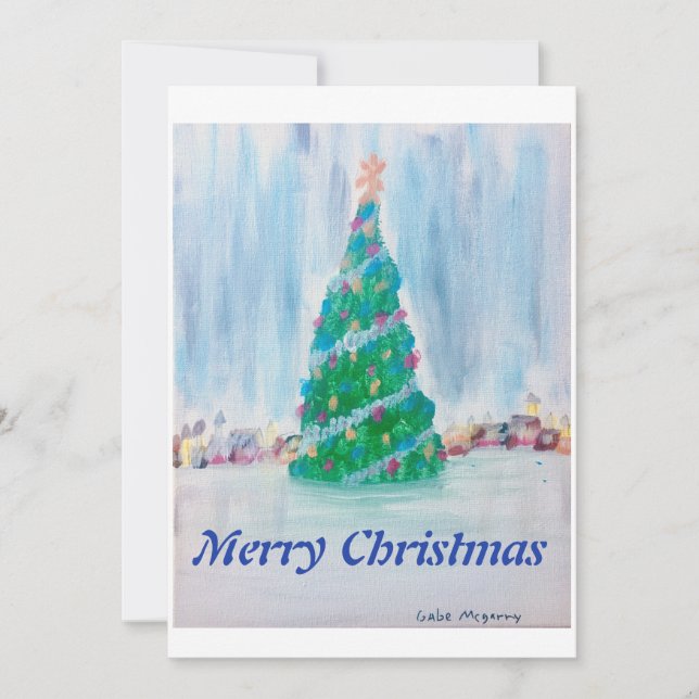 Cartes Pour Fêtes Annuelles Arbre de Noël ! (Devant)