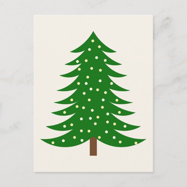 Cartes Pour Fêtes Annuelles Arbre de Noël (Devant)