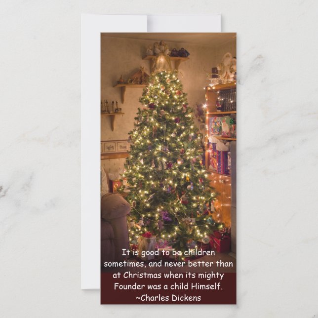 Cartes Pour Fêtes Annuelles Arbre de Noël (Devant)