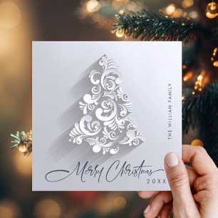 Cartes Pour Fêtes Annuelles Arbre de Noël 3D moderne Accueil simple