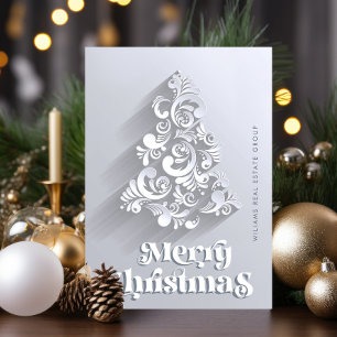 Cartes Pour Fêtes Annuelles Arbre de Noël 3D Ornament Salutation d'entreprise