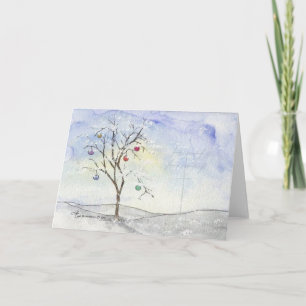 Cartes Pour Fêtes Annuelles Arbre de Noël & Antenne