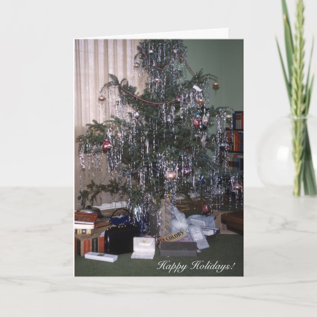 Cartes Pour Fêtes Annuelles Arbre de Noël antique (Devant)