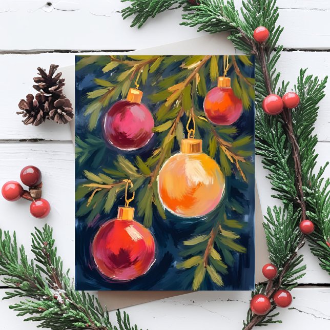Cartes Pour Fêtes Annuelles Arbre de Noël Aquarelle (Créateur téléchargé)