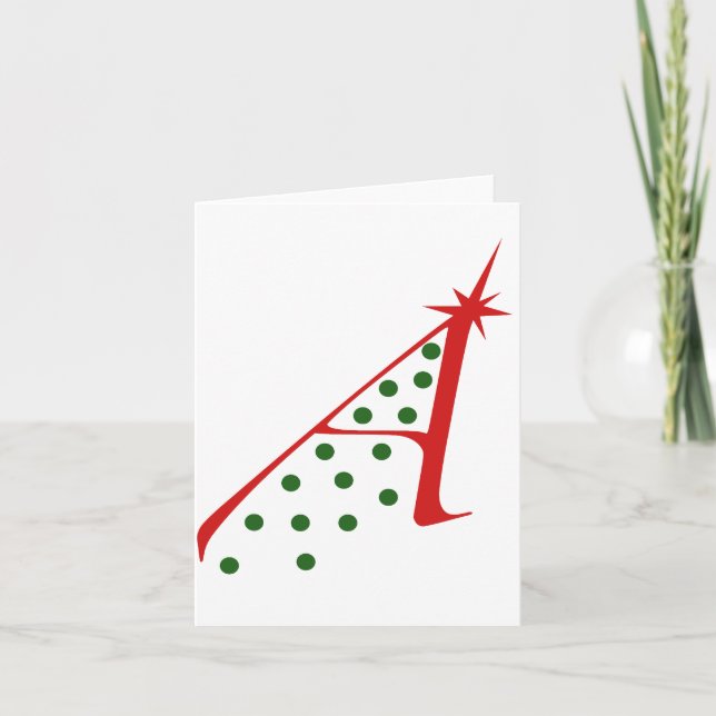 Cartes Pour Fêtes Annuelles Arbre de Noël athée (Devant)