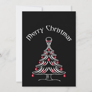Cartes Pour Fêtes Annuelles Arbre de Noël au crâne