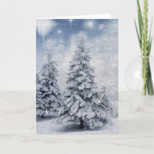 Cartes Pour Fêtes Annuelles Arbre de Noël blanc