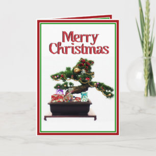 Cartes Pour Fêtes Annuelles Arbre de Noël Bonsai