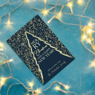 Cartes Pour Fêtes Annuelles Arbre de Noël brillant