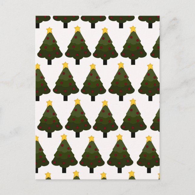 Cartes Pour Fêtes Annuelles Arbre de Noël Cadeaux de vacances Motifs d'hiver (Devant)