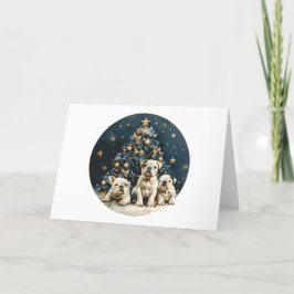 Cartes Pour Fêtes Annuelles Arbre de Noël Chien de taureaux Anglais Chien de C